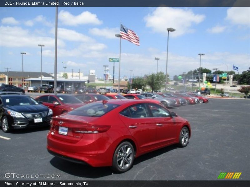 Red / Beige 2017 Hyundai Elantra Limited