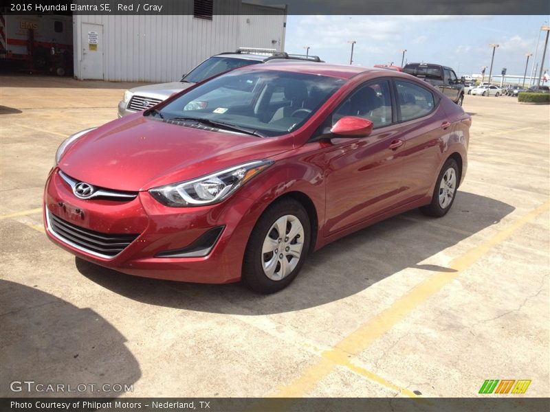 Red / Gray 2016 Hyundai Elantra SE