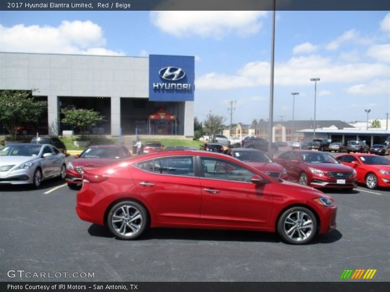 Red / Beige 2017 Hyundai Elantra Limited