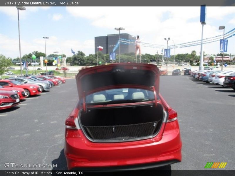 Red / Beige 2017 Hyundai Elantra Limited