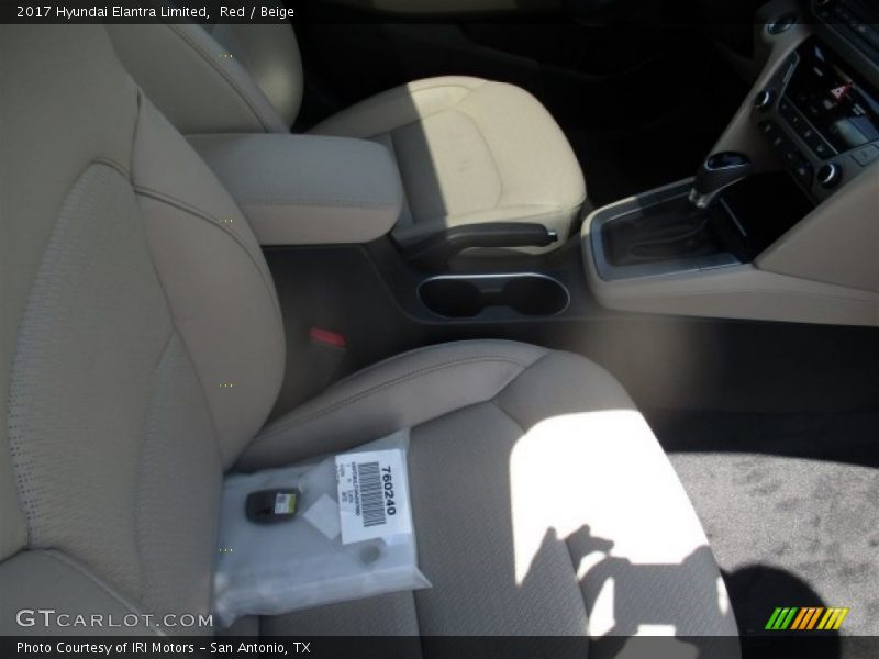 Red / Beige 2017 Hyundai Elantra Limited