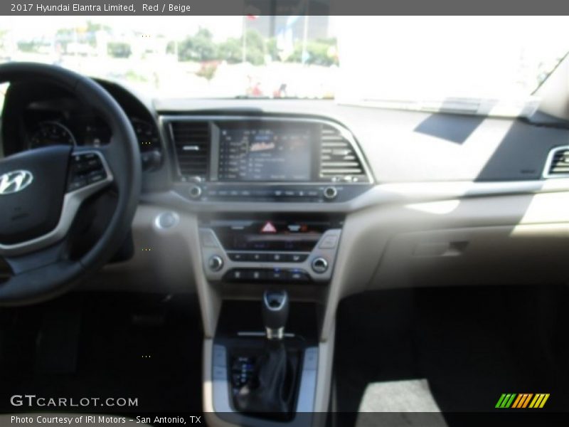 Red / Beige 2017 Hyundai Elantra Limited