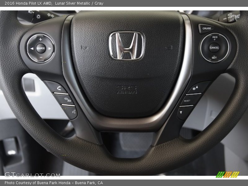 Lunar Silver Metallic / Gray 2016 Honda Pilot LX AWD