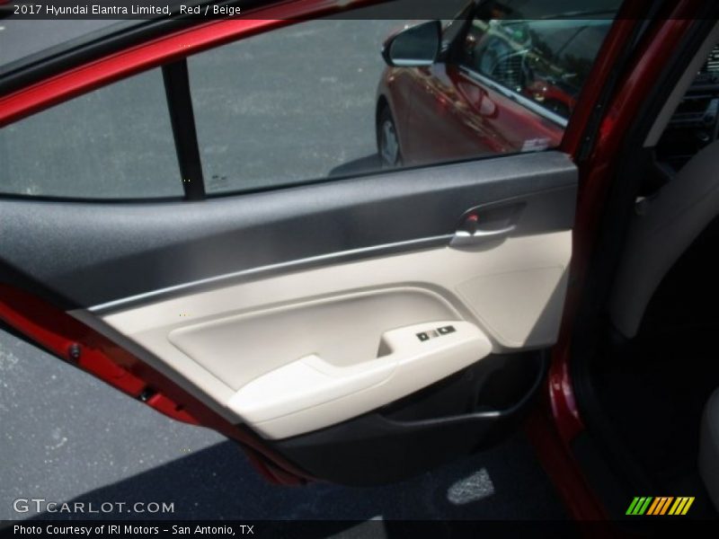 Red / Beige 2017 Hyundai Elantra Limited