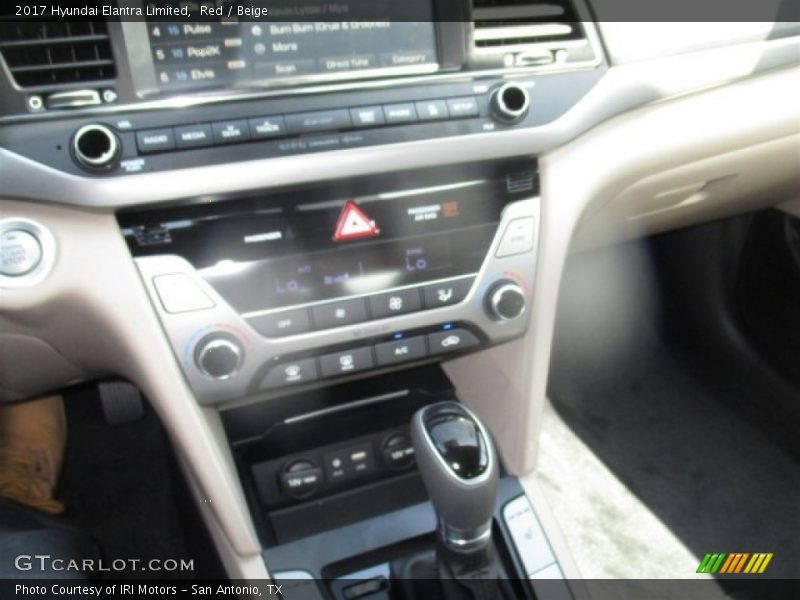 Red / Beige 2017 Hyundai Elantra Limited