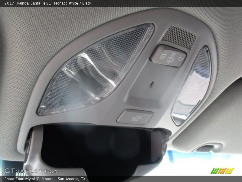 Monaco White / Black 2017 Hyundai Santa Fe SE