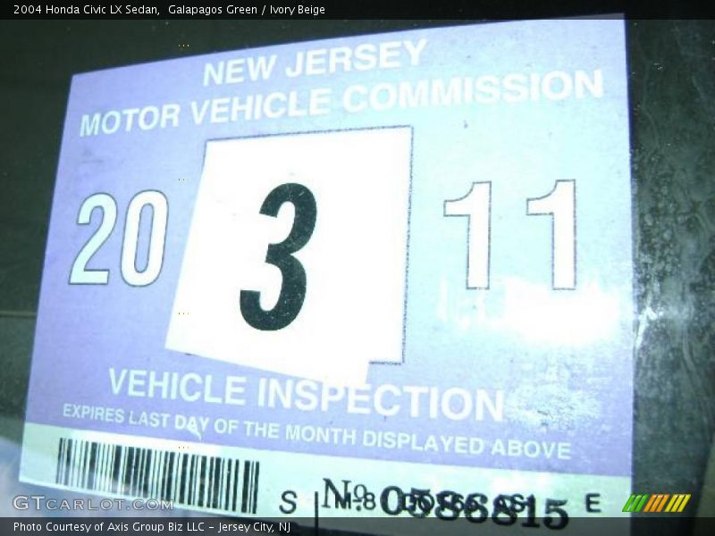 Galapagos Green / Ivory Beige 2004 Honda Civic LX Sedan