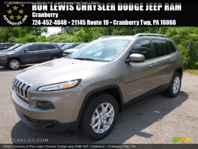 Light Brownstone Pearl / Black 2016 Jeep Cherokee Latitude 4x4