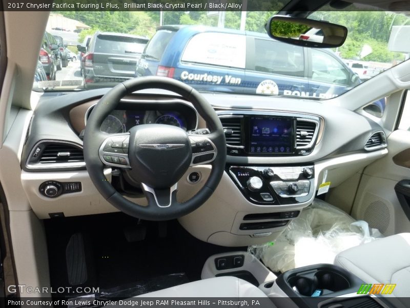 Brilliant Black Crystal Pearl / Black/Alloy 2017 Chrysler Pacifica Touring L Plus