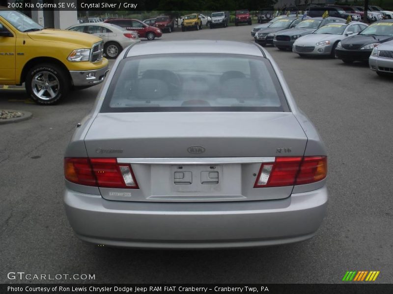 Crystal Silver / Gray 2002 Kia Optima SE V6