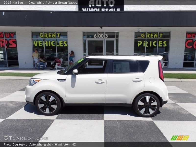 Clear White / Umber Brown Nappa 2015 Kia Soul !