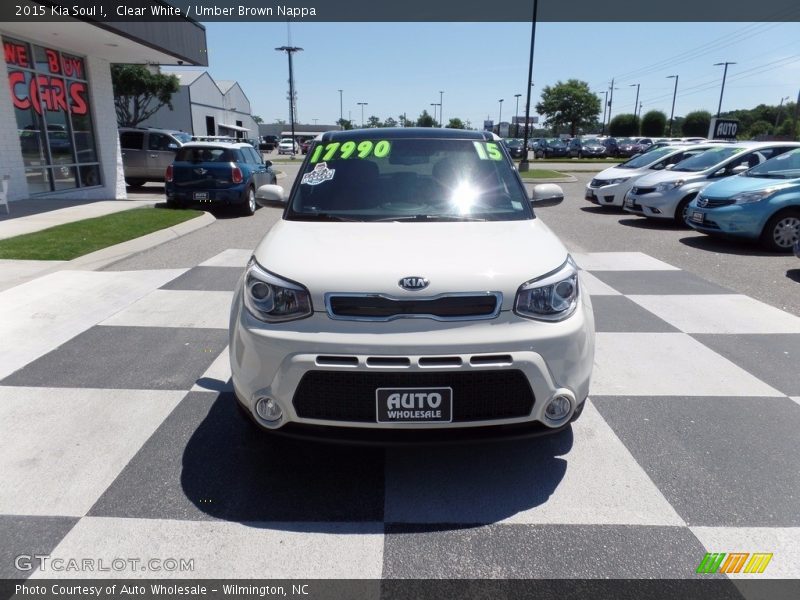 Clear White / Umber Brown Nappa 2015 Kia Soul !