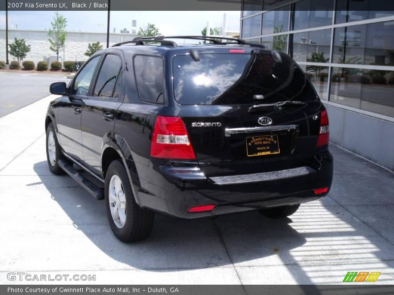 Black / Black 2007 Kia Sorento LX