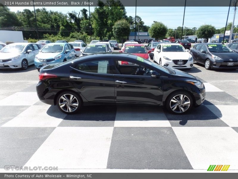 Black / Beige 2014 Hyundai Elantra Limited Sedan