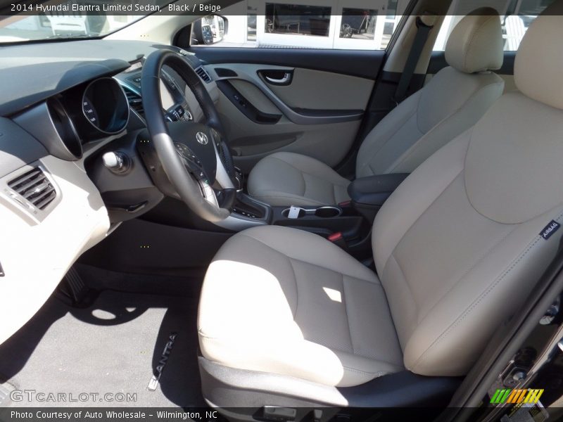 Black / Beige 2014 Hyundai Elantra Limited Sedan