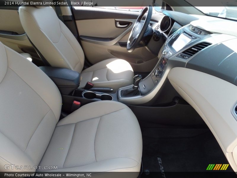 Black / Beige 2014 Hyundai Elantra Limited Sedan