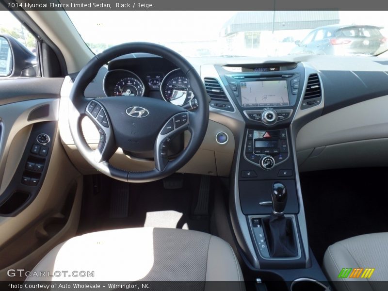 Black / Beige 2014 Hyundai Elantra Limited Sedan