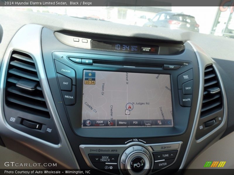 Black / Beige 2014 Hyundai Elantra Limited Sedan