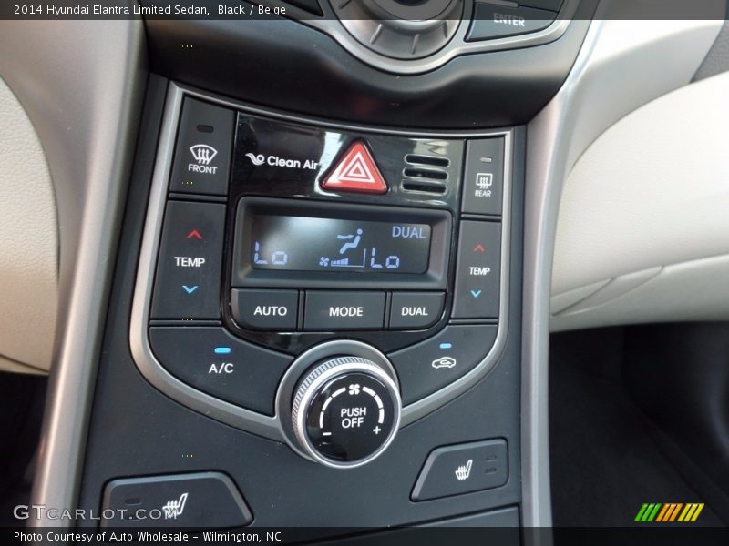 Black / Beige 2014 Hyundai Elantra Limited Sedan