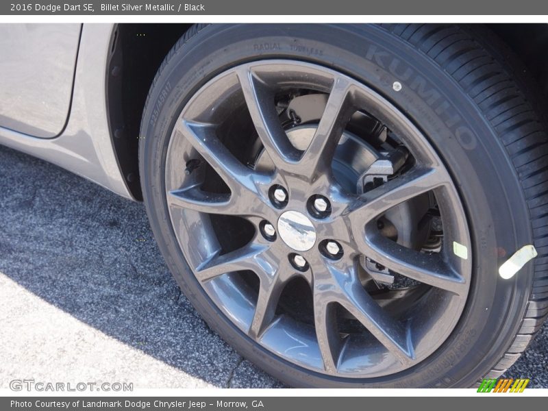 Billet Silver Metallic / Black 2016 Dodge Dart SE