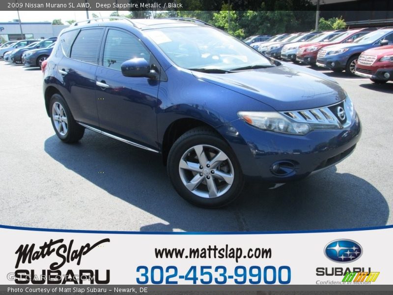 Deep Sapphire Metallic / Black 2009 Nissan Murano SL AWD