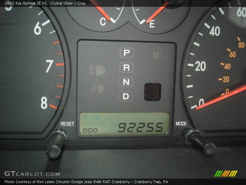 Crystal Silver / Gray 2002 Kia Optima SE V6