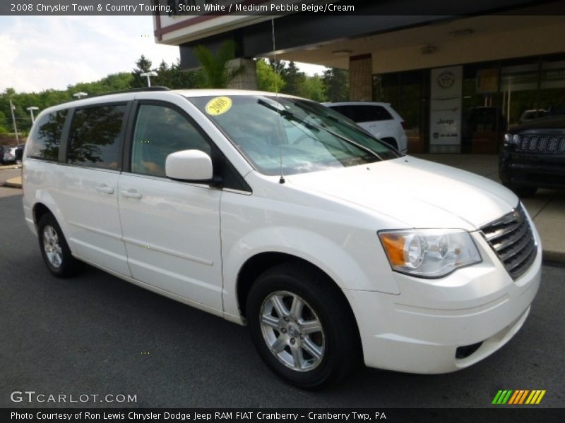 Stone White / Medium Pebble Beige/Cream 2008 Chrysler Town & Country Touring