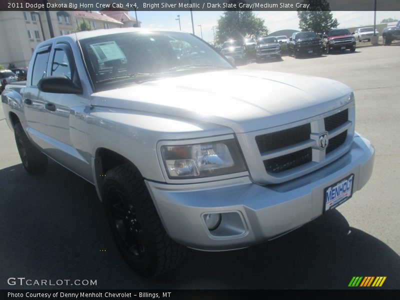 Bright Silver Metallic / Dark Slate Gray/Medium Slate Gray 2011 Dodge Dakota Big Horn Crew Cab 4x4