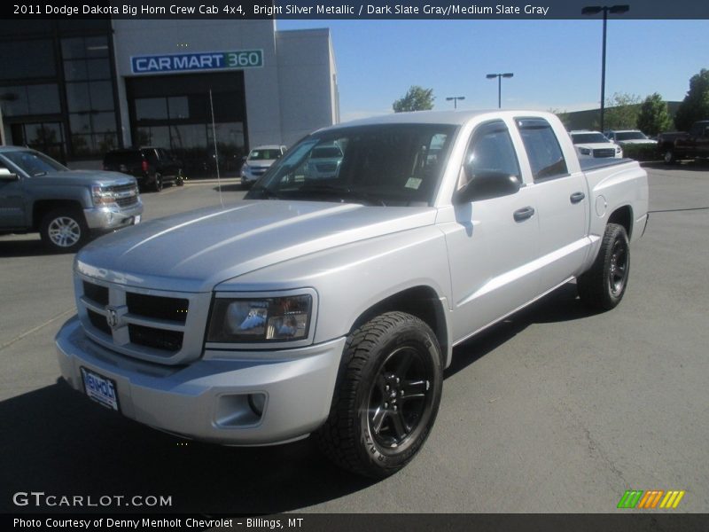 Bright Silver Metallic / Dark Slate Gray/Medium Slate Gray 2011 Dodge Dakota Big Horn Crew Cab 4x4
