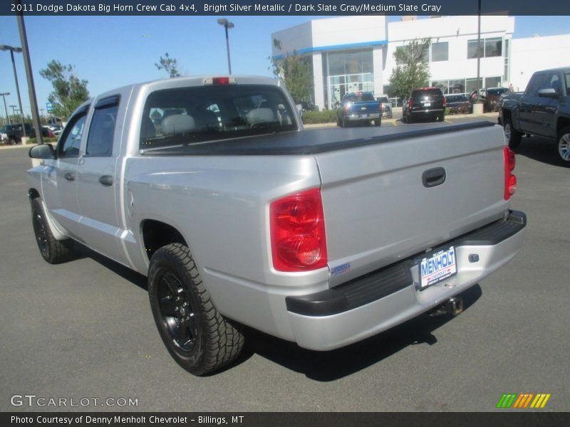Bright Silver Metallic / Dark Slate Gray/Medium Slate Gray 2011 Dodge Dakota Big Horn Crew Cab 4x4