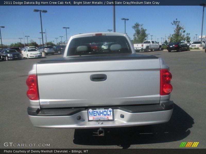 Bright Silver Metallic / Dark Slate Gray/Medium Slate Gray 2011 Dodge Dakota Big Horn Crew Cab 4x4