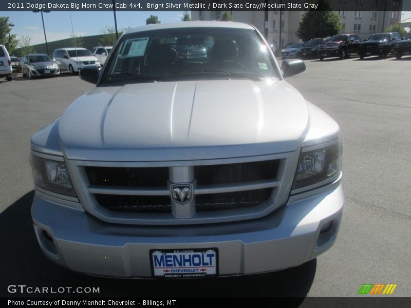 Bright Silver Metallic / Dark Slate Gray/Medium Slate Gray 2011 Dodge Dakota Big Horn Crew Cab 4x4