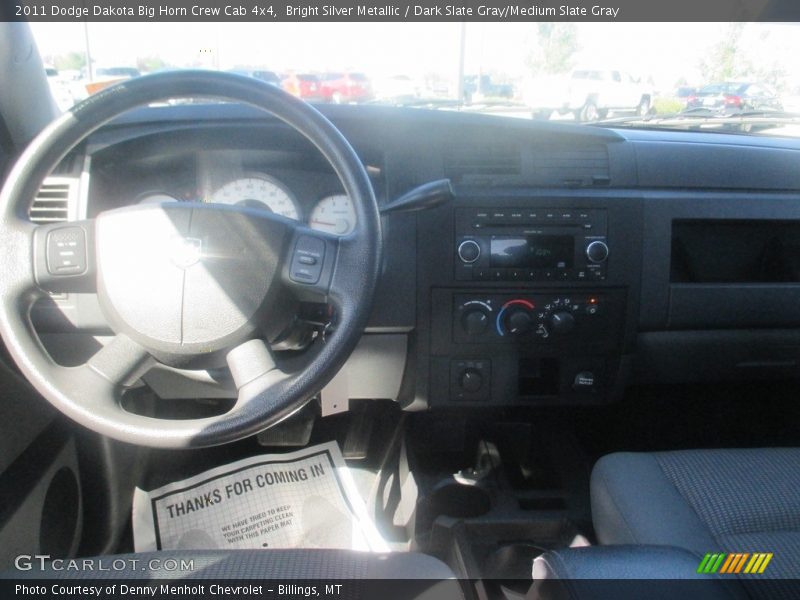 Bright Silver Metallic / Dark Slate Gray/Medium Slate Gray 2011 Dodge Dakota Big Horn Crew Cab 4x4