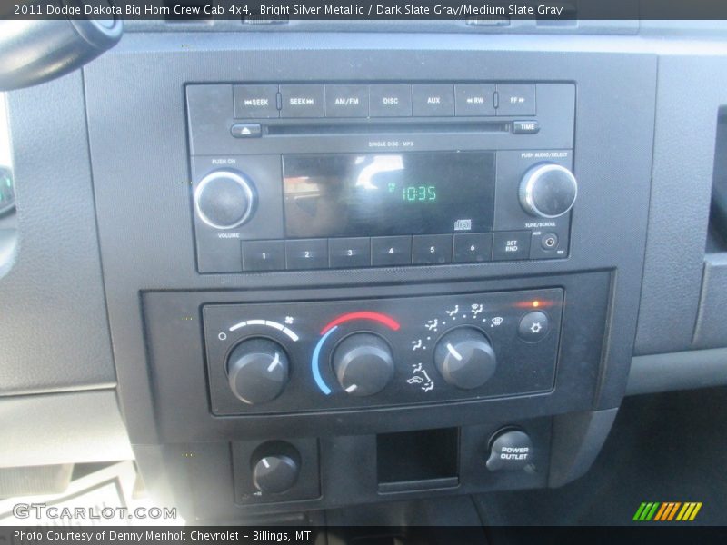 Bright Silver Metallic / Dark Slate Gray/Medium Slate Gray 2011 Dodge Dakota Big Horn Crew Cab 4x4
