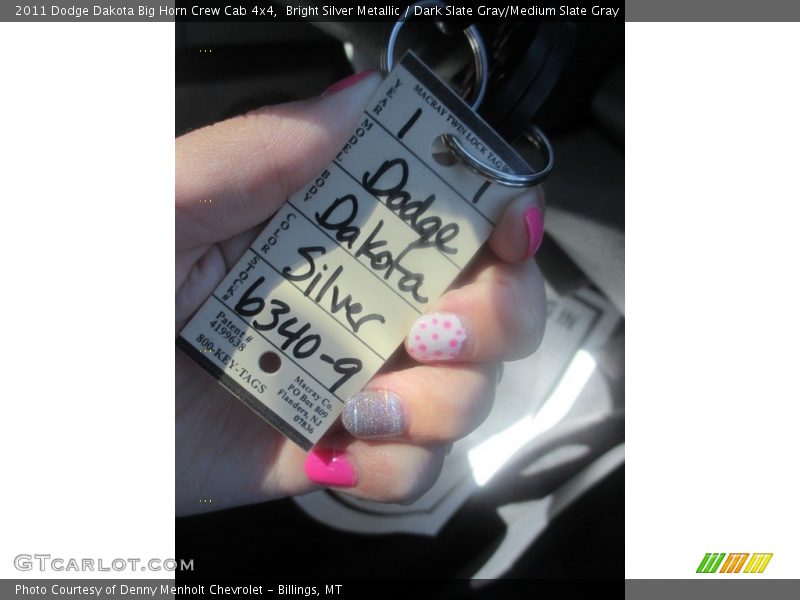Bright Silver Metallic / Dark Slate Gray/Medium Slate Gray 2011 Dodge Dakota Big Horn Crew Cab 4x4