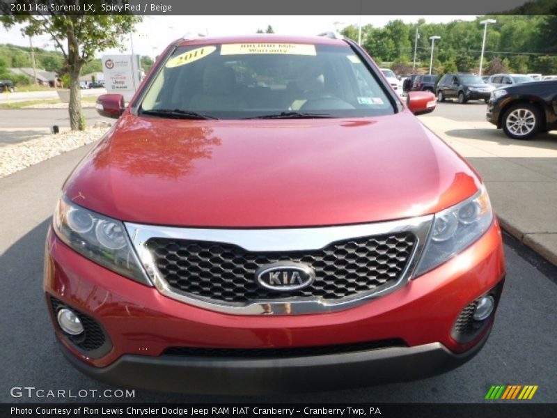 Spicy Red / Beige 2011 Kia Sorento LX