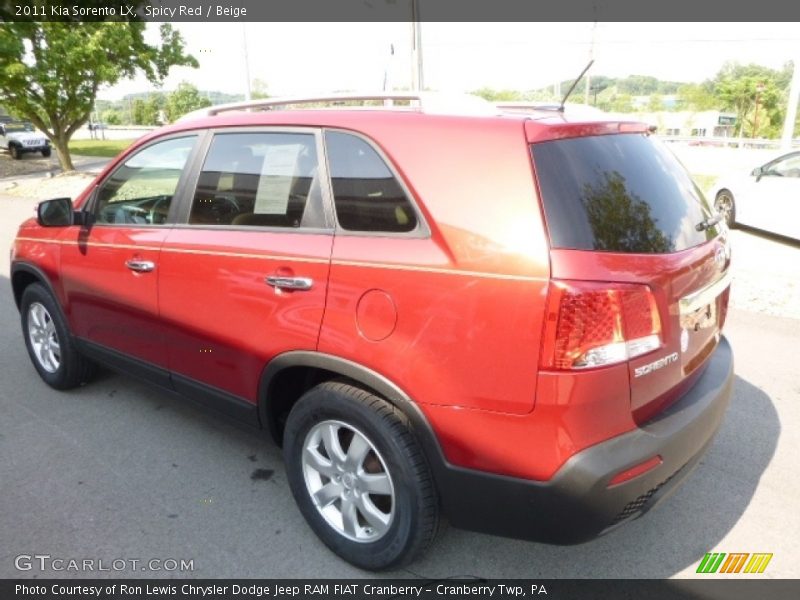 Spicy Red / Beige 2011 Kia Sorento LX