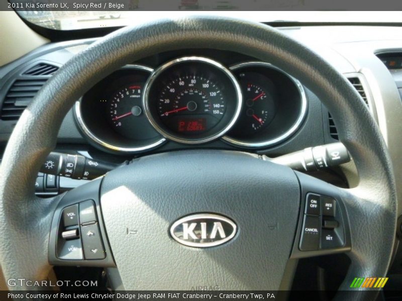 Spicy Red / Beige 2011 Kia Sorento LX
