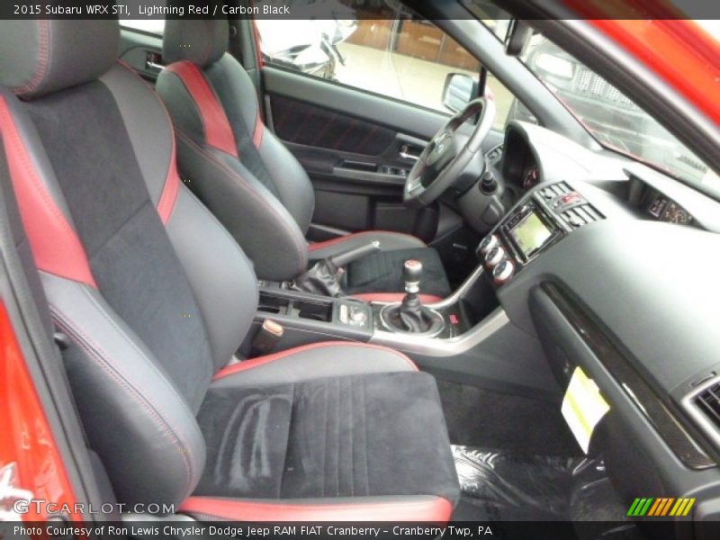 Lightning Red / Carbon Black 2015 Subaru WRX STI