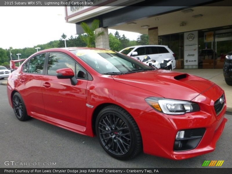 Lightning Red / Carbon Black 2015 Subaru WRX STI