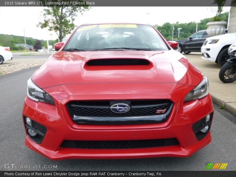 Lightning Red / Carbon Black 2015 Subaru WRX STI