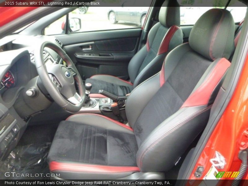 Lightning Red / Carbon Black 2015 Subaru WRX STI