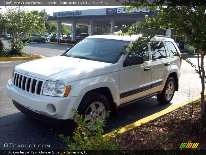 Stone White / Medium Slate Gray 2005 Jeep Grand Cherokee Laredo