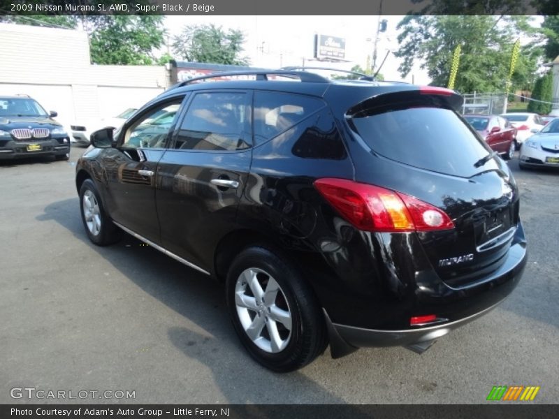 Super Black / Beige 2009 Nissan Murano SL AWD