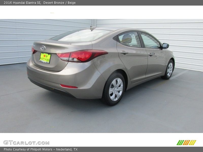 Desert Bronze / Beige 2016 Hyundai Elantra SE