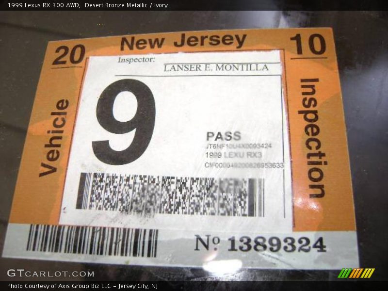 Desert Bronze Metallic / Ivory 1999 Lexus RX 300 AWD
