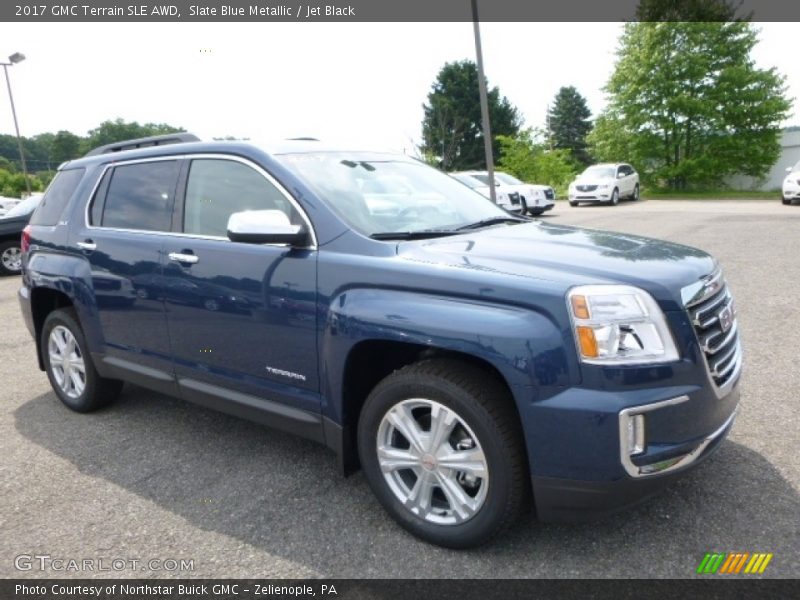 Slate Blue Metallic / Jet Black 2017 GMC Terrain SLE AWD