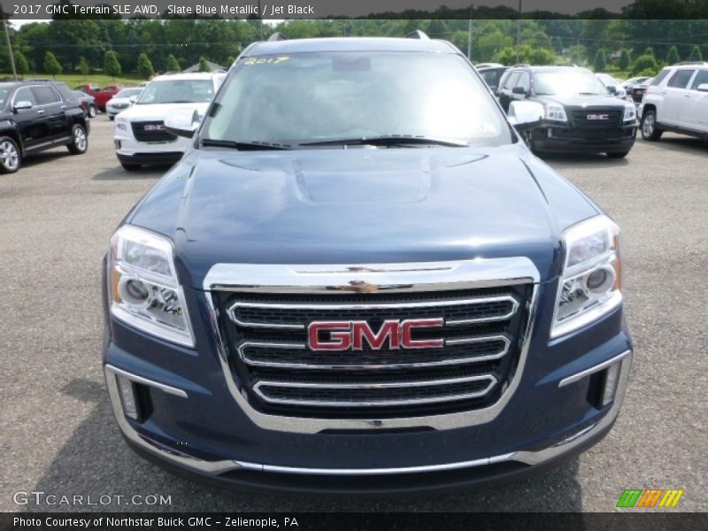 Slate Blue Metallic / Jet Black 2017 GMC Terrain SLE AWD