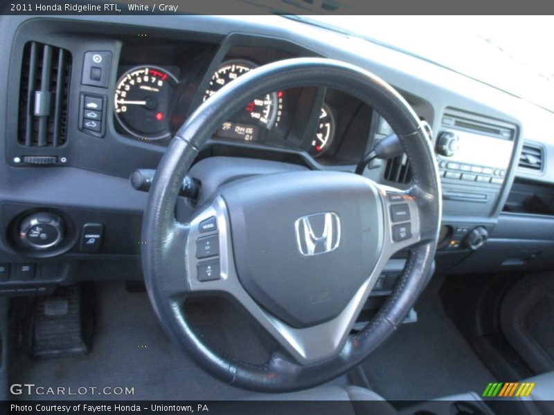 White / Gray 2011 Honda Ridgeline RTL
