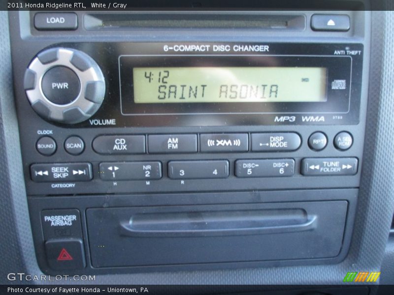 White / Gray 2011 Honda Ridgeline RTL